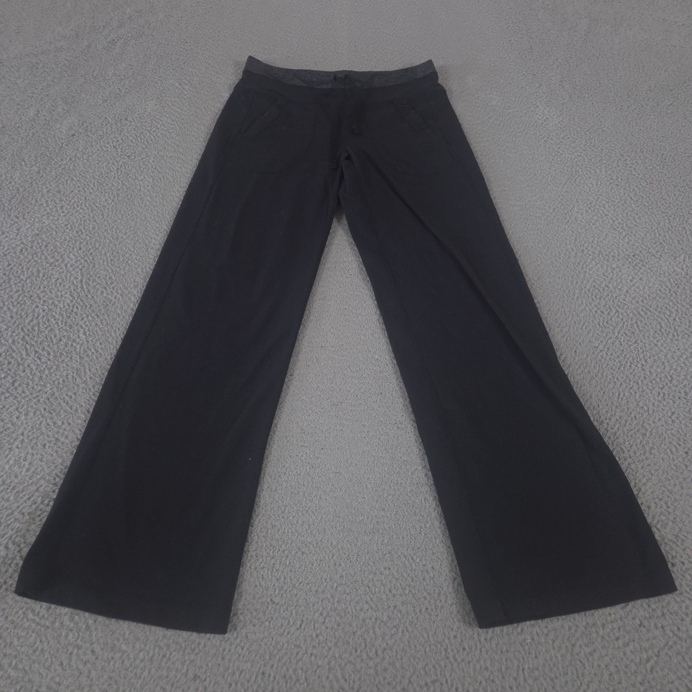 Athleta Pants Womens XS Black Wide Leg Supplex Nylon Spandex Drawstring Pockets